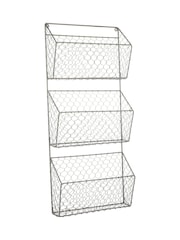 Dibor Charcoal Grey 3 Section Wire Storage Rack - Image 6 of 6