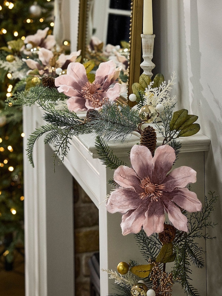 Dibor Pink Magnolia Blush Garland - Image 1 of 5