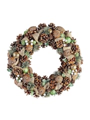 Dibor Brown Festive Foliage Wreath - Image 5 of 5