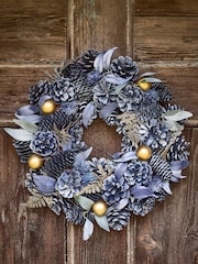 Dibor Blue Moonlight Christmas Wreath - Image 1 of 6