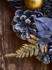 Dibor Blue Moonlight Christmas Wreath - Image 2 of 6
