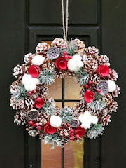 Dibor Brown Snowfall Wreath - Image 1 of 4