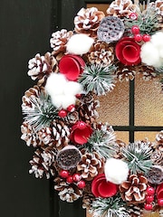 Dibor Brown Snowfall Wreath - Image 2 of 4
