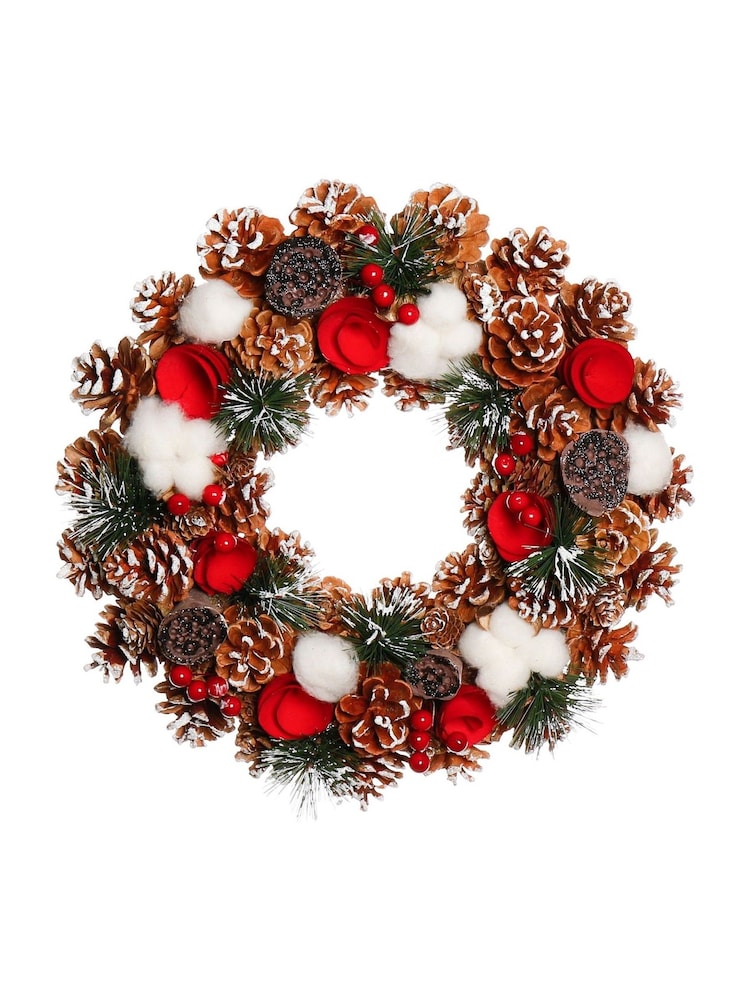Dibor Brown Snowfall Wreath - Image 4 of 4