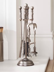Dibor Silver Antique Pewter Companion Set - Image 1 of 4