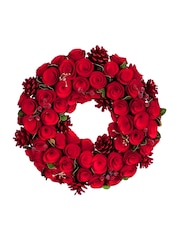Dibor Red Winter Rose Wreath - Image 4 of 4
