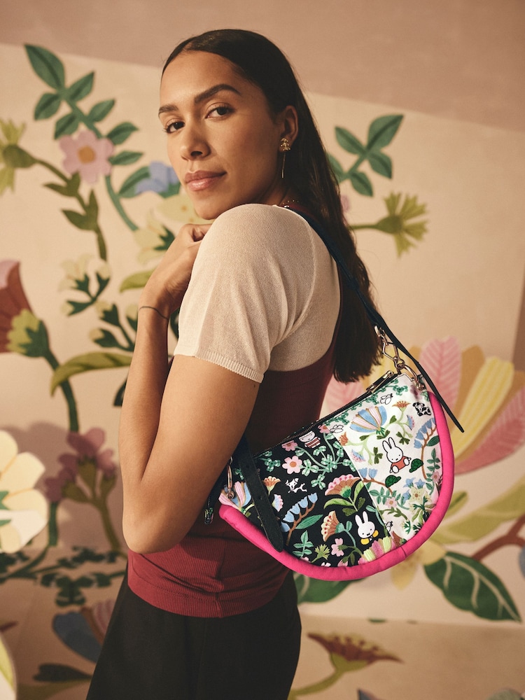 Cath Kidston Black Miffy Bowling Cross Body Bag - Image 3 of 7