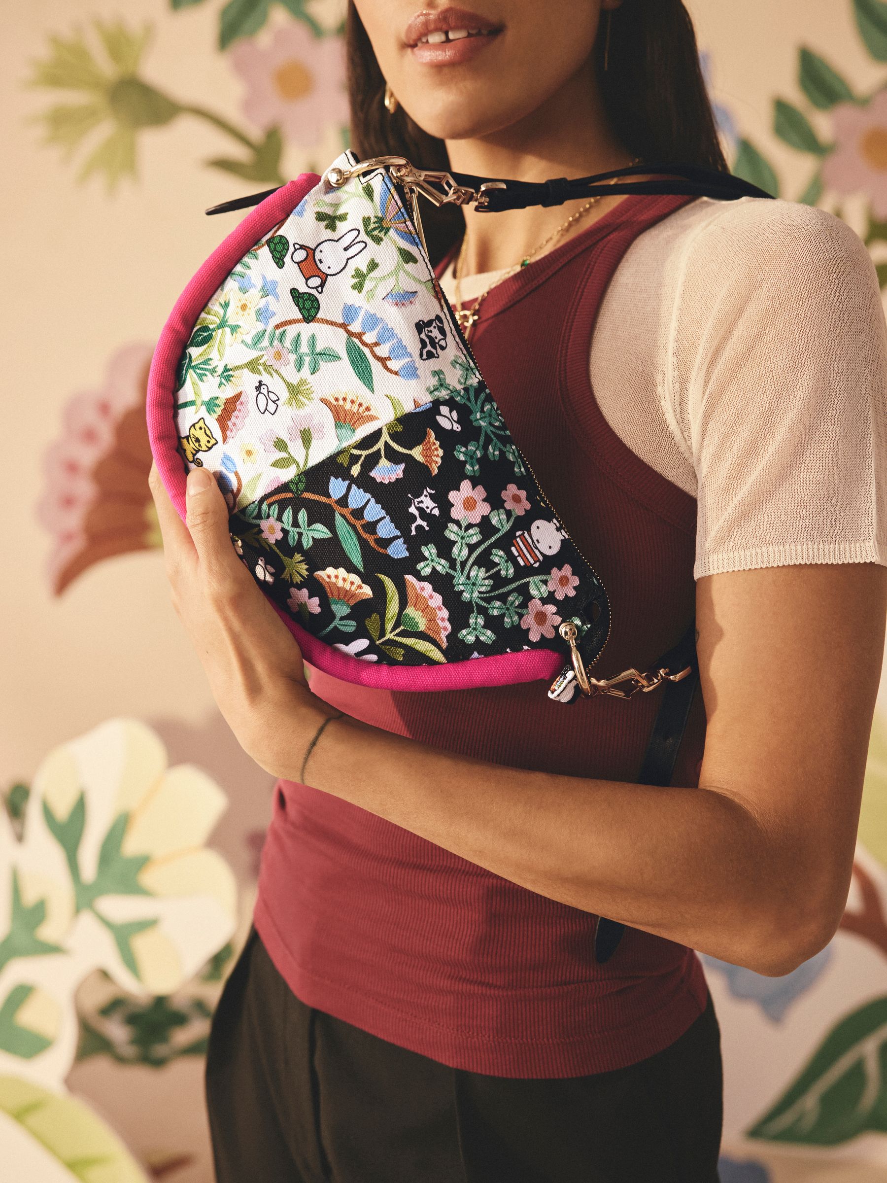 Buy Cath Kidston Black Miffy Bowling Cross Body Bag from