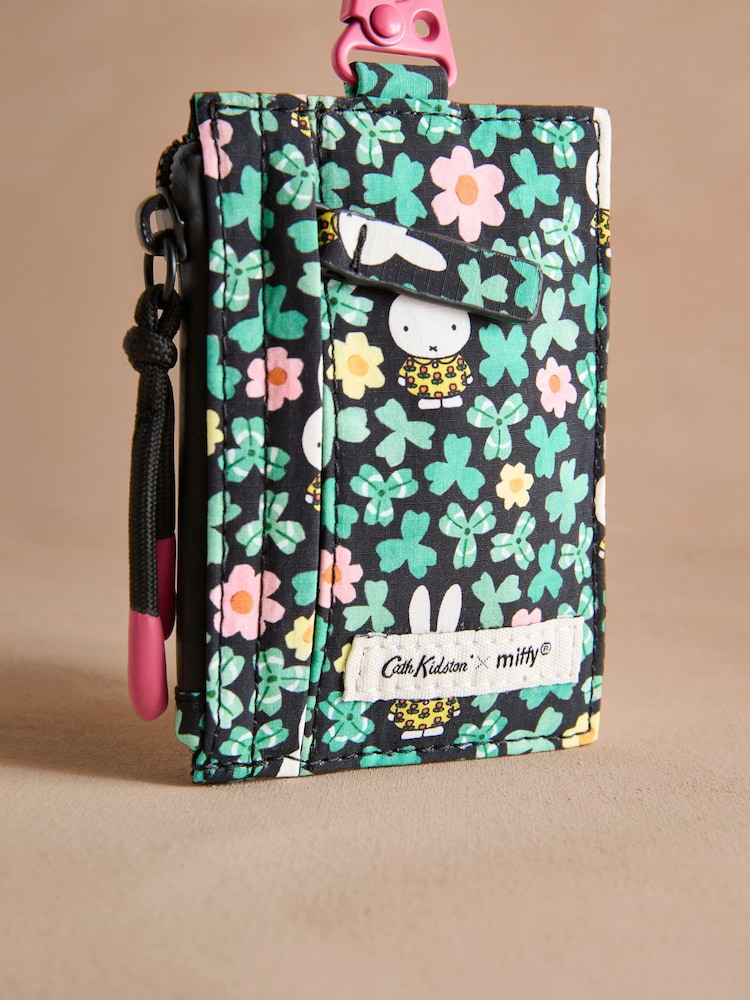 Cath Kidston Black Ditsy Miffy Utility Purse - Image 1 of 3