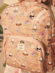 Cath Kidston Coral Pink Miffy Kids Large Canvas Backpack - Image 3 of 6