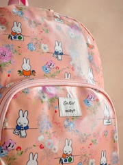 Cath Kidston Coral Pink Miffy Kids Large Canvas Backpack - Image 5 of 6
