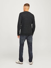 JACK & JONES Black Ribbed Round Neck Knitted Jumper - Image 3 of 6
