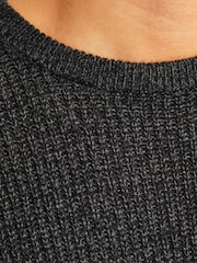 JACK & JONES Black Ribbed Round Neck Knitted Jumper - Image 5 of 6