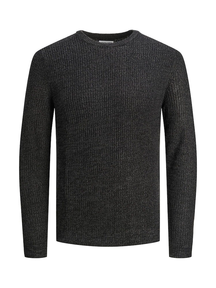 JACK & JONES Black Ribbed Round Neck Knitted Jumper - Image 6 of 6