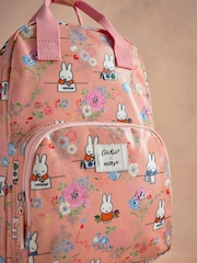 Cath Kidston Coral Pink Miffy Kids Medium Canvas Backpack - Image 2 of 3