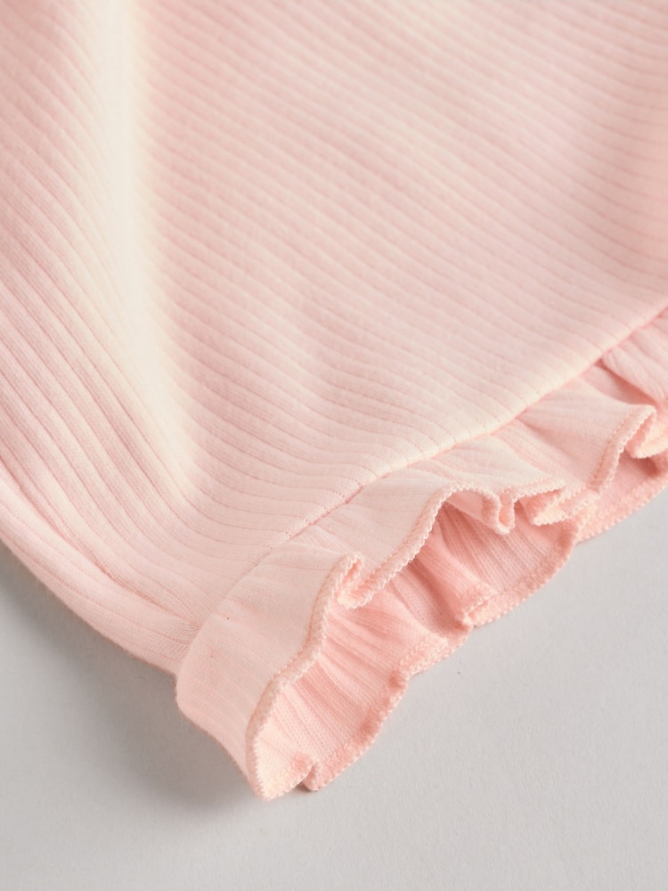 Pink/ Cream/ Green Baby Jersey 100% Cotton Shorts 3 Pack - Image 11 of 11