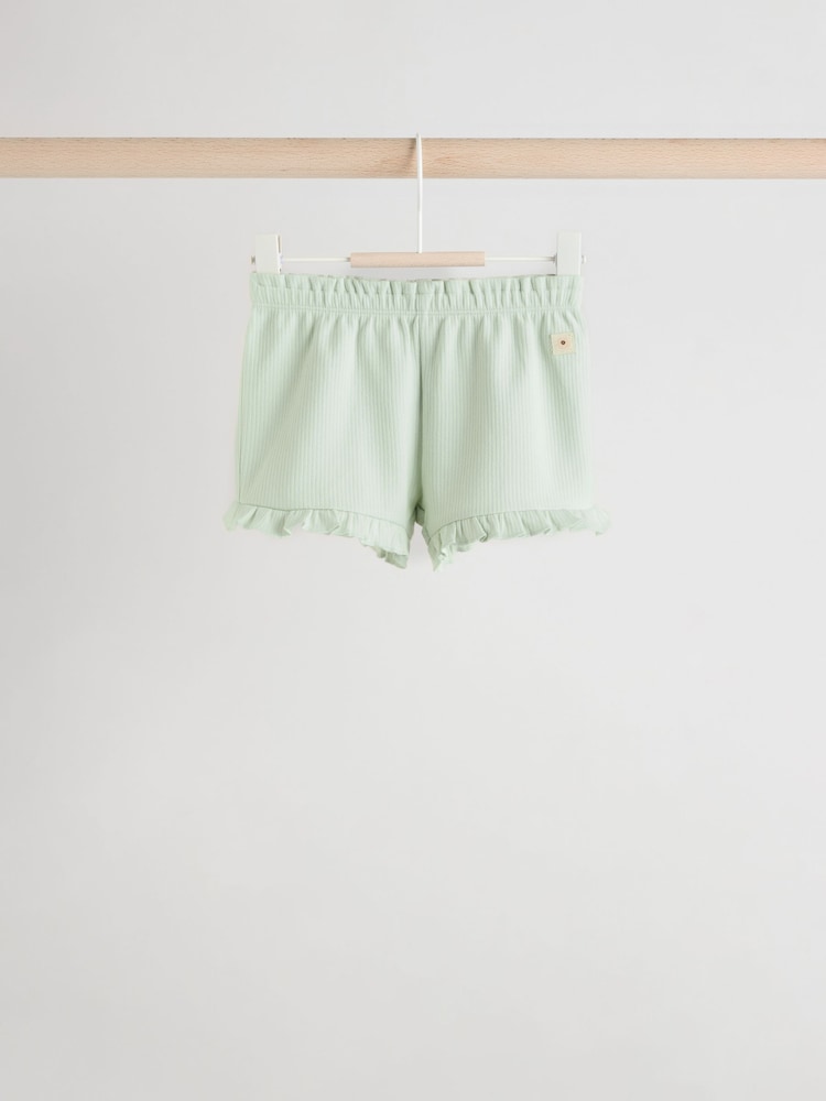 Rose/crème/vert - Lot de 3 shorts en jersey 100% coton bébé - Image 6 of 11
