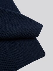 Синий - U.S. Polo Assn. Mens Winter Rib Knit Black Scarf - Image 2 of 3