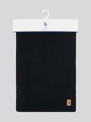 Черный - U.S. Polo Assn. Mens Winter Rib Knit Black Scarf - Image 1 of 3