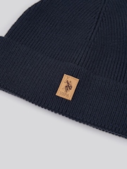 U.S. Polo Assn. Blue Signature Knit Winter Beanie - Image 3 of 3