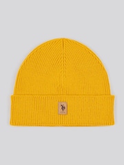 U.S. Polo Assn. Yellow Signature Knit Winter Beanie - Image 1 of 3