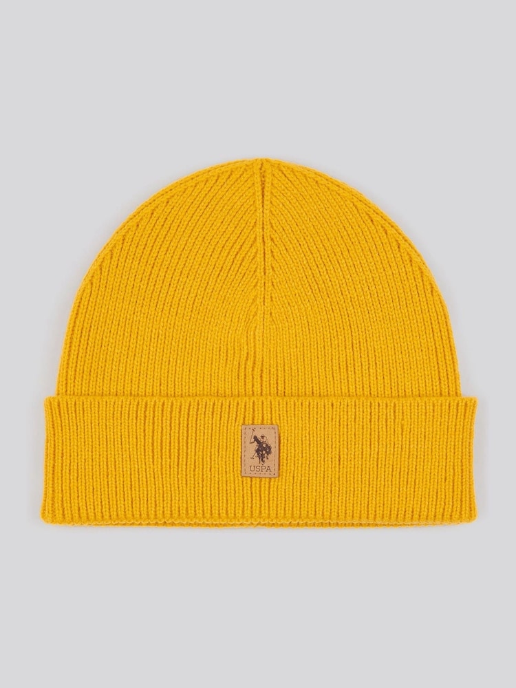 U.S. Polo Assn. Yellow Signature Knit Winter Beanie - Image 1 of 3