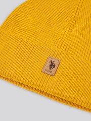 U.S. Polo Assn. Yellow Signature Knit Winter Beanie - Image 3 of 3