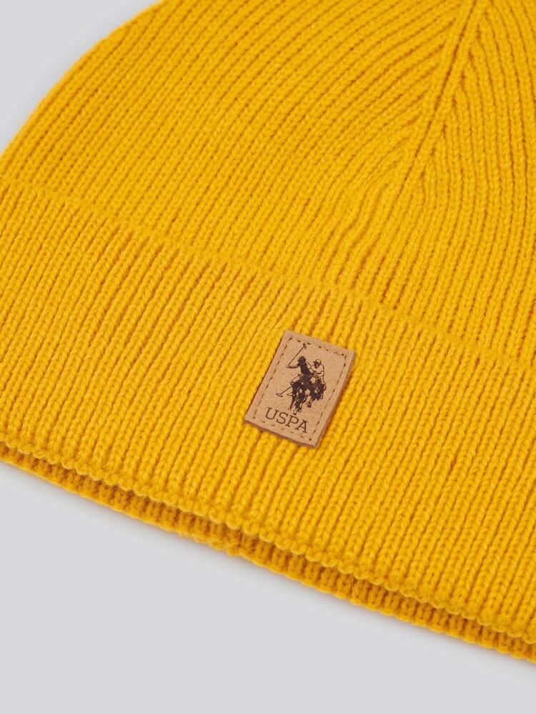 U.S. Polo Assn. Yellow Signature Knit Winter Beanie - Image 3 of 3