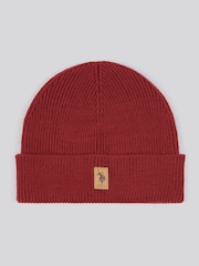 U.S. Polo Assn. Red Signature Knit Winter Beanie - Image 1 of 3
