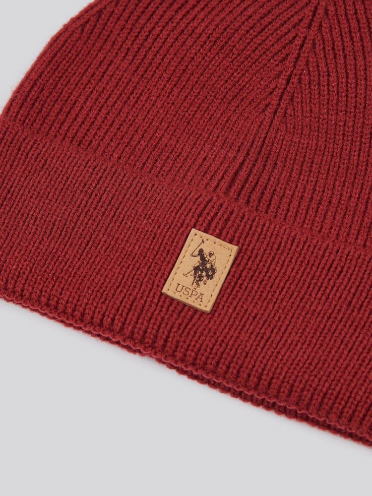 U.S. Polo Assn. Red Signature Knit Winter Beanie - Image 3 of 3