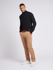 U.S. Polo Assn. Black U.S. Polo Assn. Mens Cotton Knit Roll Neck Jumper - Image 3 of 7