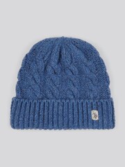U.S. Polo Assn. Blue Cable Knit Winter Beanie - Image 1 of 3