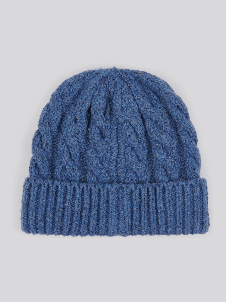 U.S. Polo Assn. Blue Cable Knit Winter Beanie - Image 2 of 3