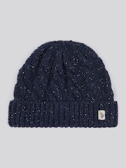 U.S. Polo Assn. Dark Blue Cable Knit Winter Beanie - Image 1 of 3