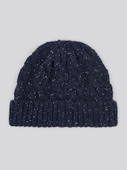 U.S. Polo Assn. Dark Blue Cable Knit Winter Beanie - Image 2 of 3