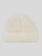 U.S. Polo Assn. Cream Winter Mens Rib Knit Beanie - Image 2 of 3