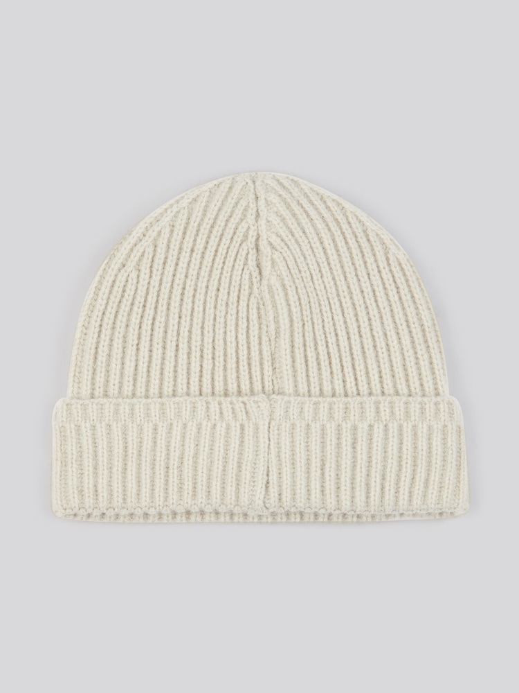 U.S. Polo Assn. Cream Winter Mens Rib Knit Beanie - Image 2 of 3