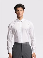 Ted Baker Tailoring Slim 100% Cotton Holme Core Strech White Shirt - Image 1 of 3