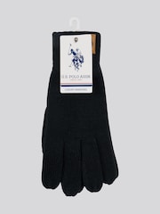 Negro - U.S. Polo Assn. Winter Classic Knit Gloves - Imagen 1 de 3
