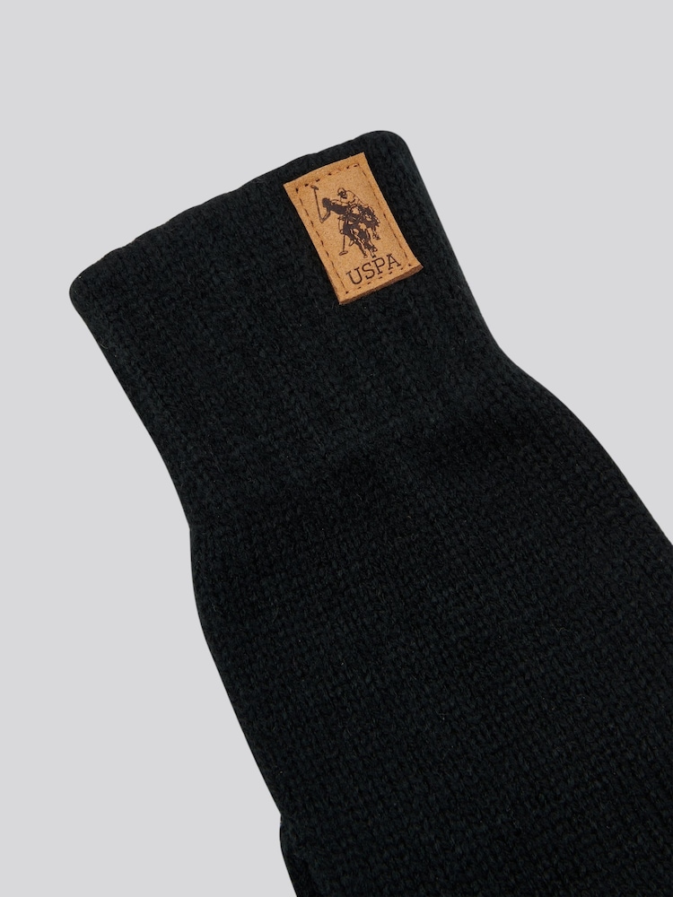 Negro - U.S. Polo Assn. Winter Classic Knit Gloves - Imagen 3 de 3