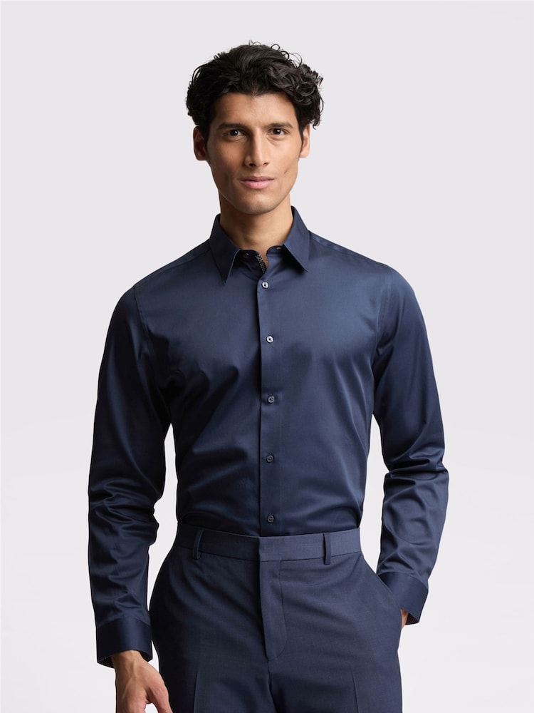 Ted Baker Tailoring Синий 100% хлопок Duddon Core Steel рубашки - Image 1 of 3