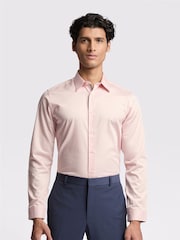 Ted Baker Tailoring Pink 100% Cotton Maelor Core Pale Shirt - Image 1 of 3