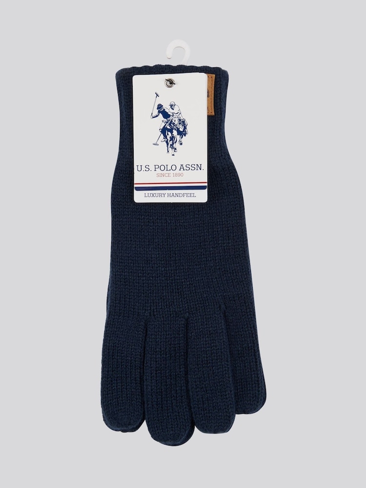 Azul - U.S. Polo Assn. Winter Classic Knit Gloves - Imagen 1 de 3