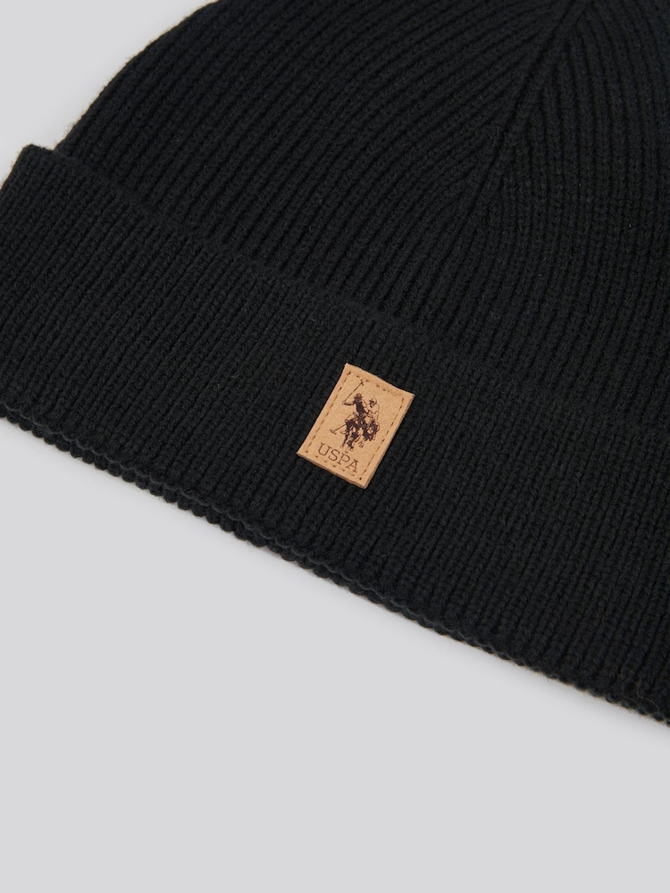 U.S. Polo Assn. Black Signature Knit Winter Beanie - Image 3 of 3