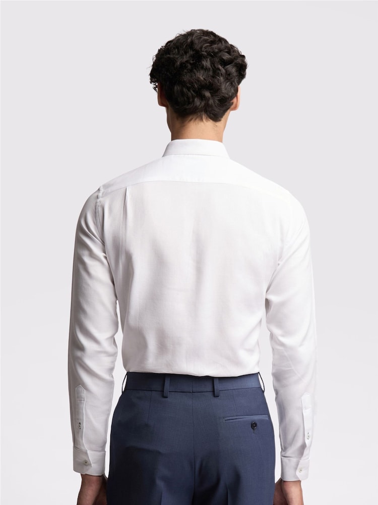 Ted Baker Tailoring 100% Хлопок Jorvic Текстура Белая рубашка - Image 2 of 3