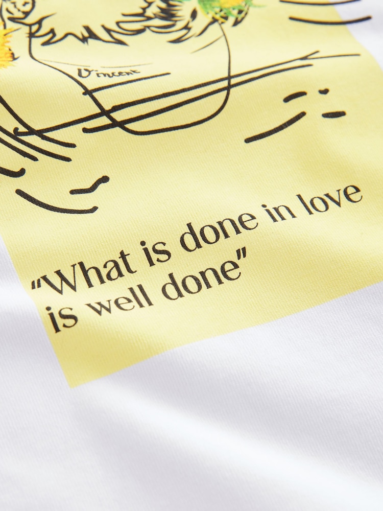 Ecru, Weiß - Oversized Van Gogh Artist License T-Shirt (3-16yrs) - Bild 5 von 5 Ecru, Weiß - Oversized Van Gogh Artist License T-Shirt (3-16yrs) - Bild 5 von 5