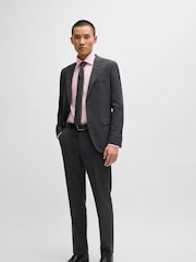 BOSS Pink Easy-Iron Slim-Fit Shirt In Structured Stretch Cotton - Image 3 of 6