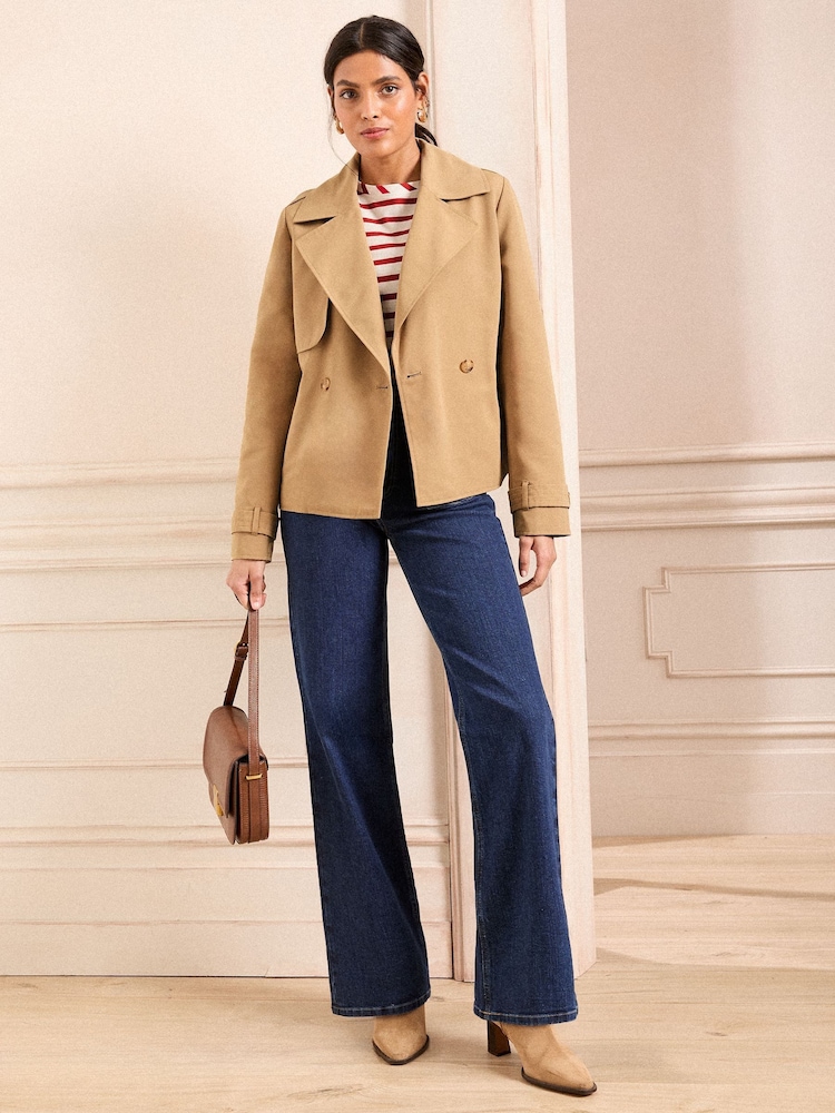 Veste trench courte Love & Roses Wrap à ceinture - Image 4 of 5