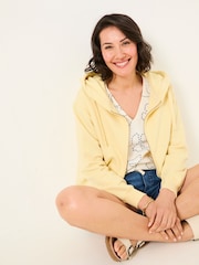 FatFace Amy Light Yellow Zip Through Hoodie - Image 5 of 6