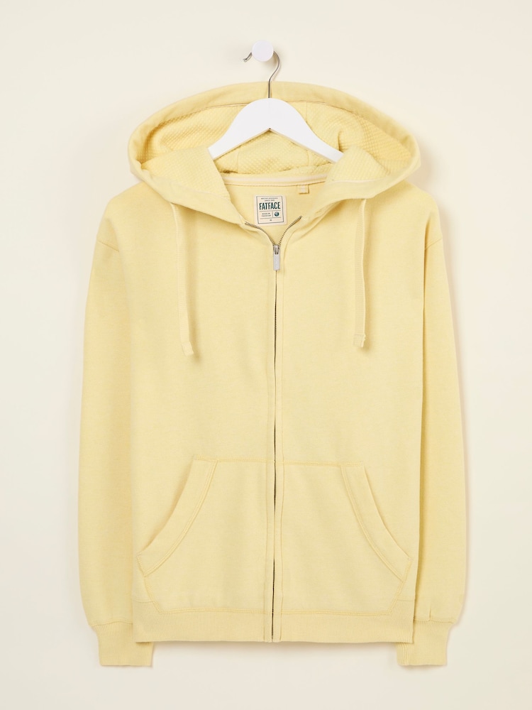 FatFace Amy Light Yellow Zip Through Hoodie - Image 6 of 6